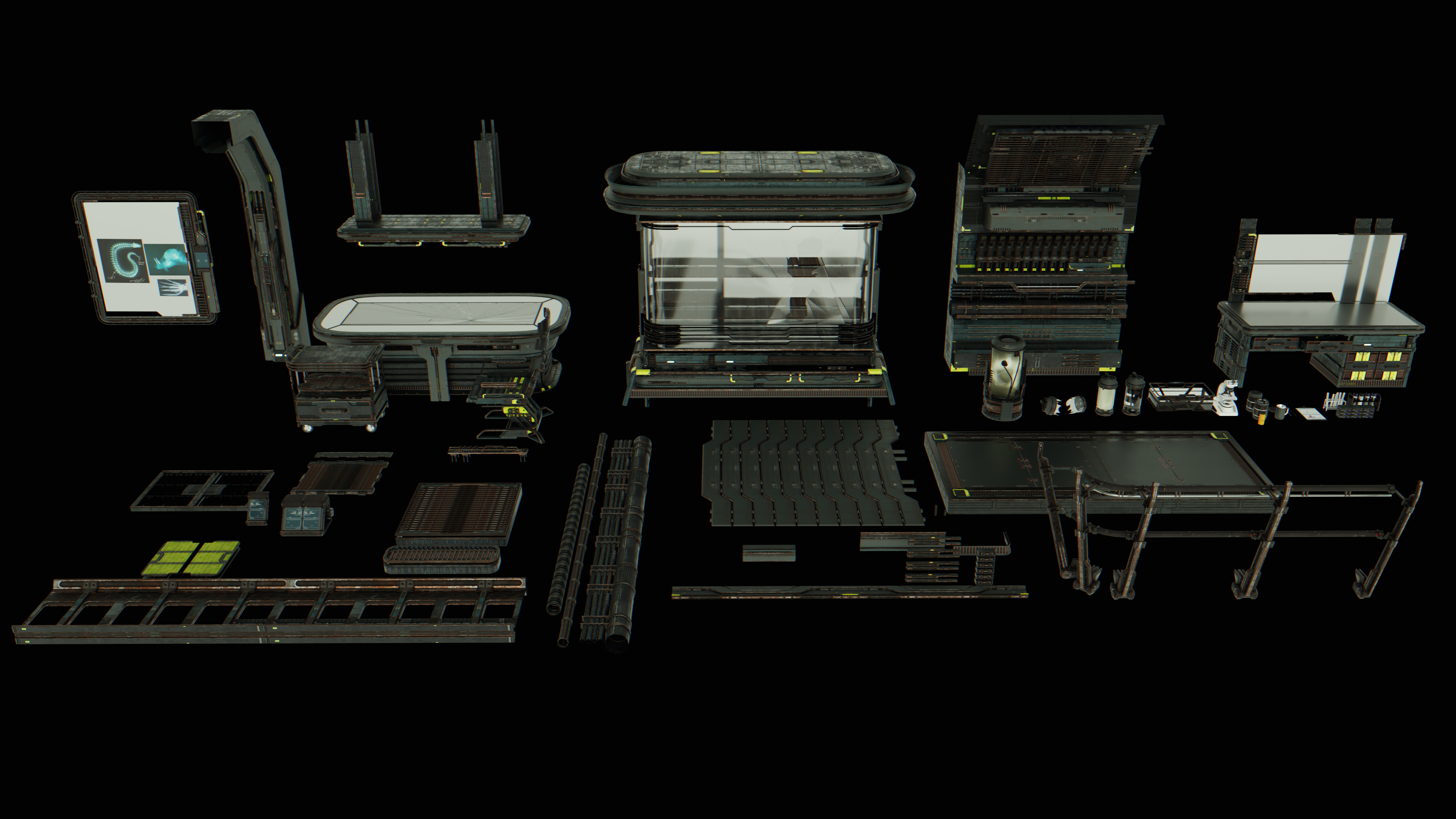 Sci-Fi Lab 3D Model Kit